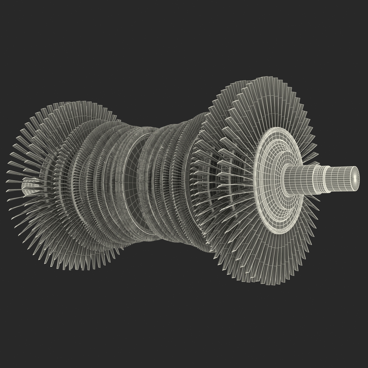 3D Steam Turbine model