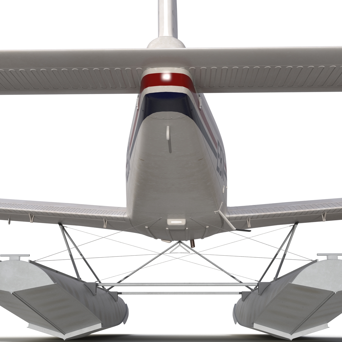 Light Aircraft Piper PA 28 Cherokee Seaplane 3D model