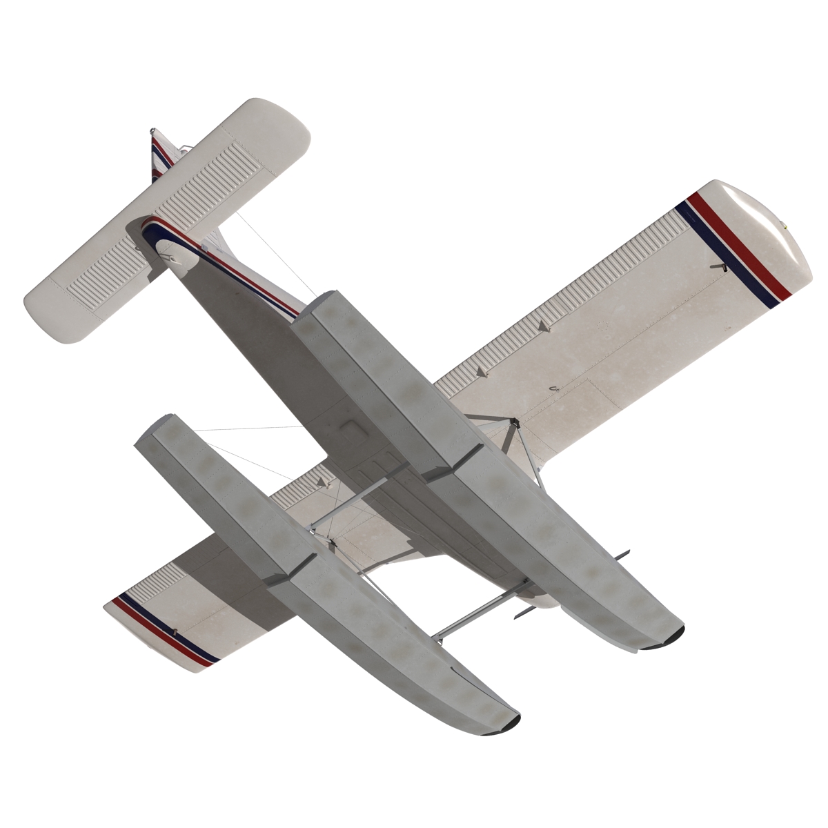 Light Aircraft Piper PA 28 Cherokee Seaplane 3D model