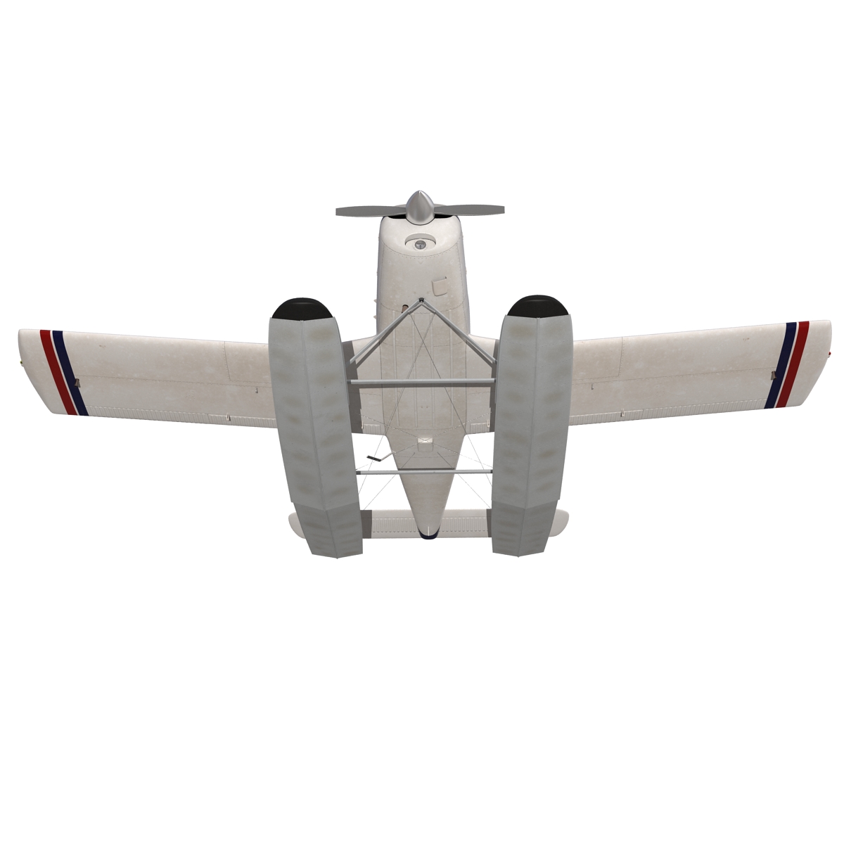 Light Aircraft Piper PA 28 Cherokee Seaplane 3D model