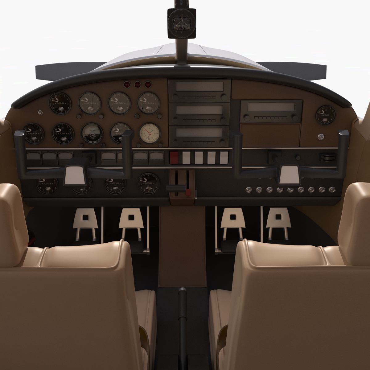 Light Aircraft Piper PA 28 Cherokee Seaplane 3D model