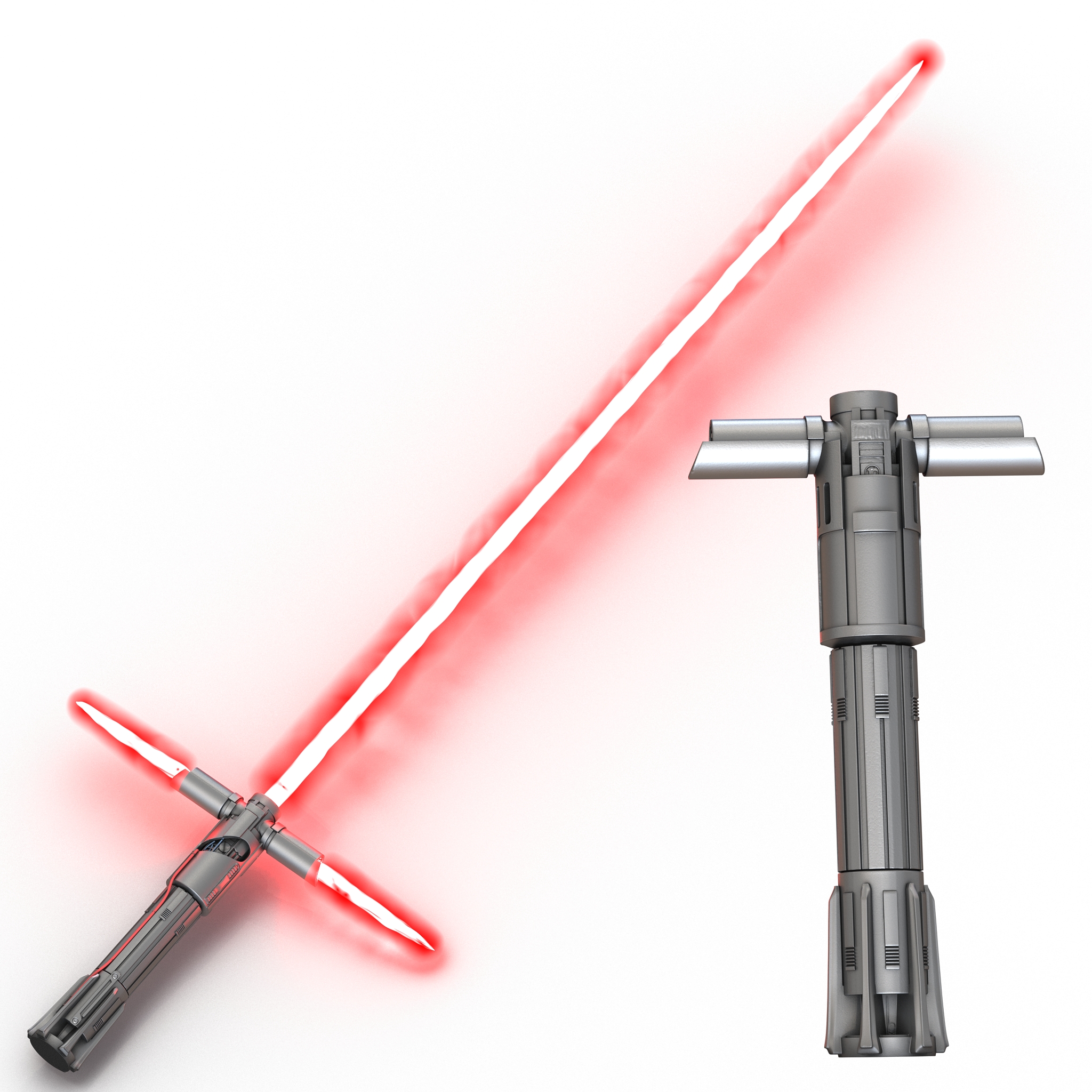 3D Kylo Ren Lightsaber Set model