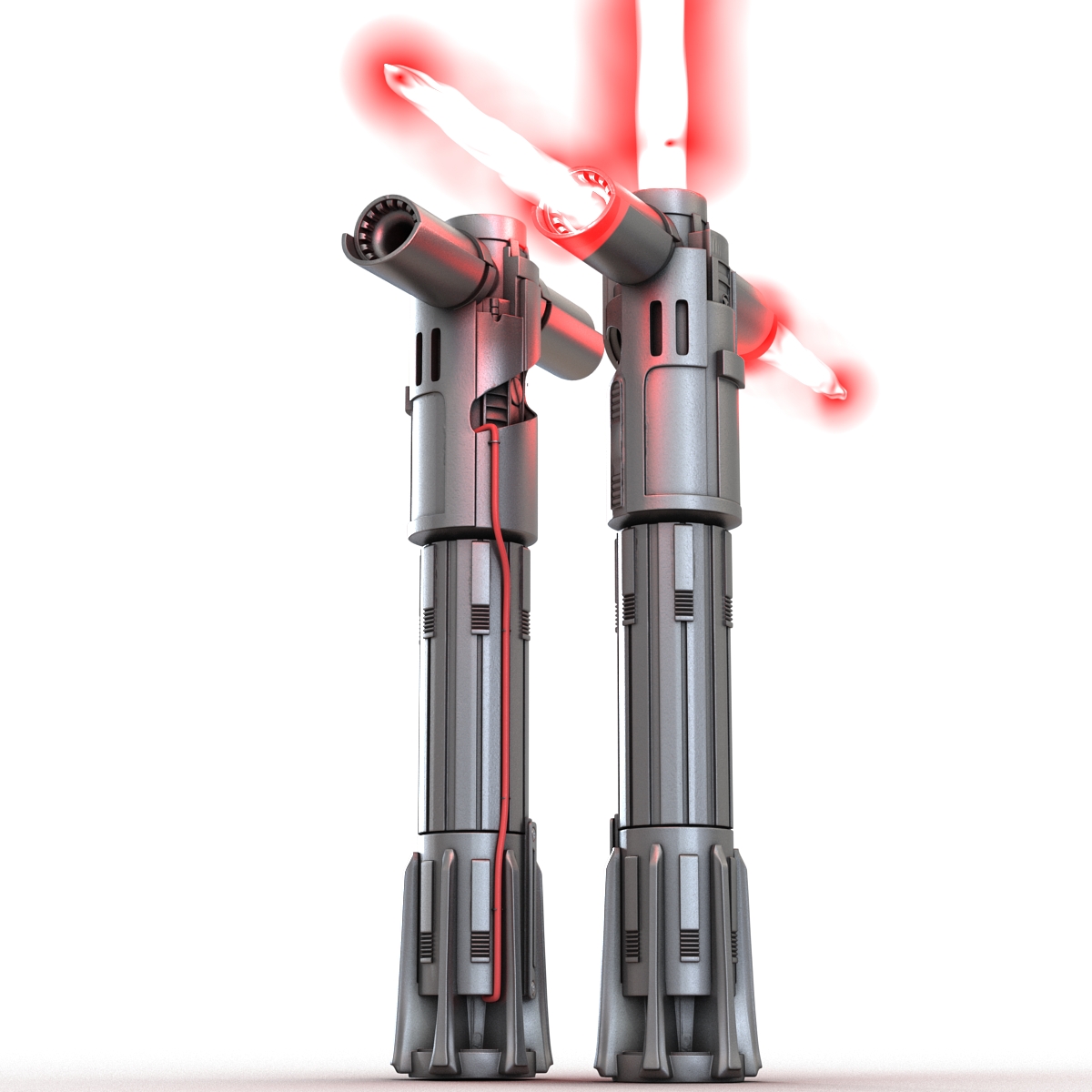 3D Kylo Ren Lightsaber Set model