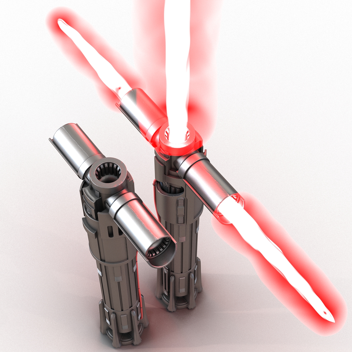 3D Kylo Ren Lightsaber Set model