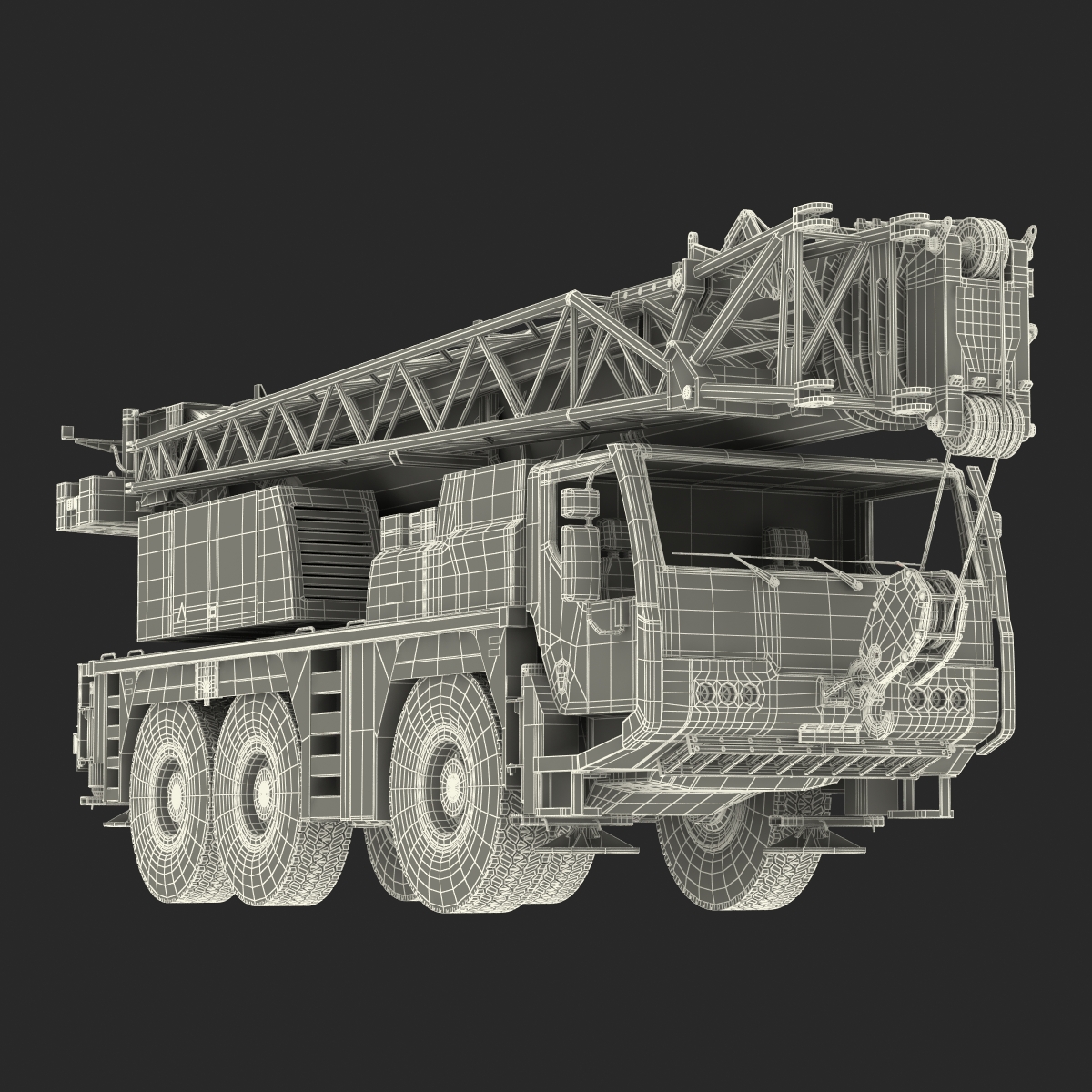 Compact Mobile Crane Rigged 2 3D model