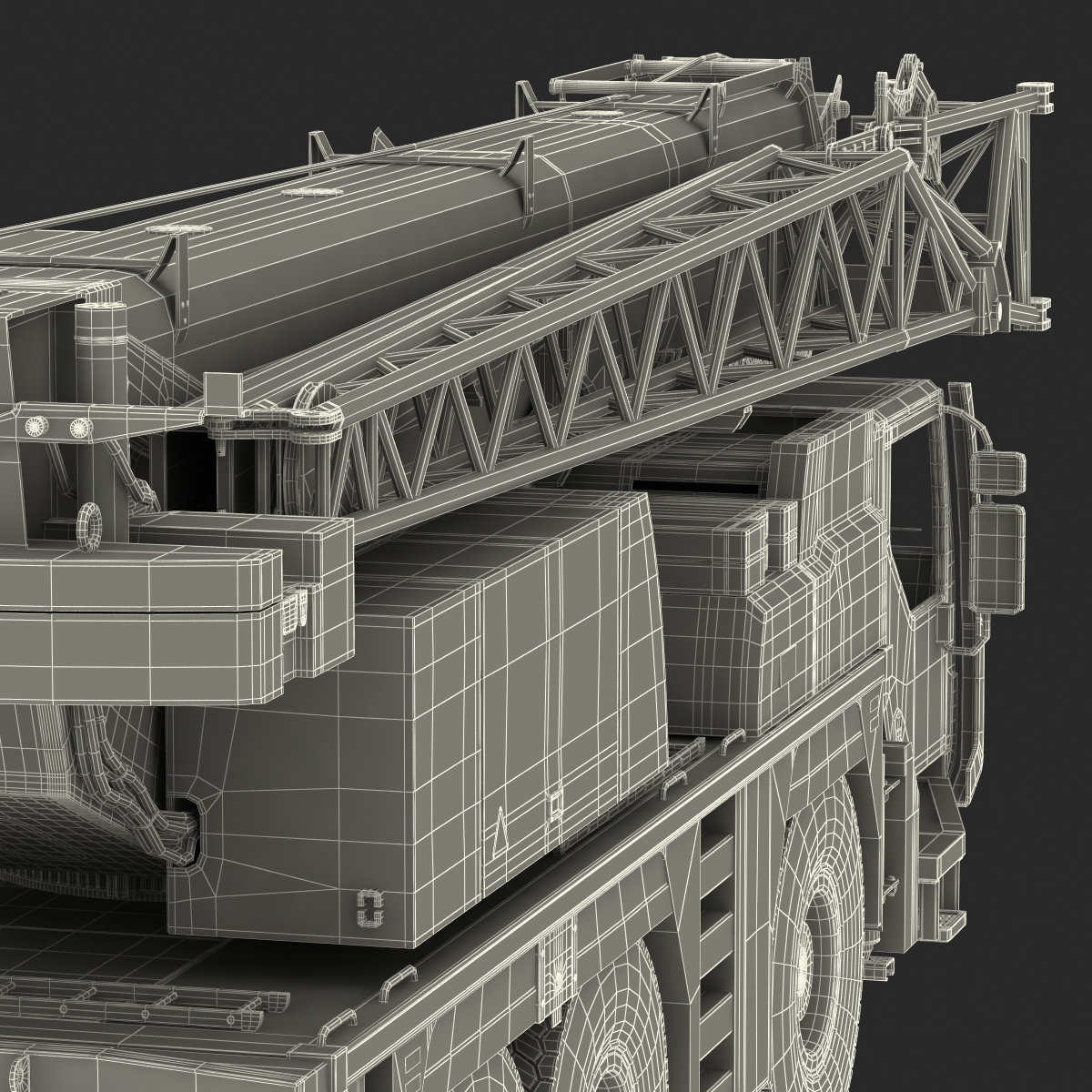 3D Compact Mobile Crane Liebherr Rigged