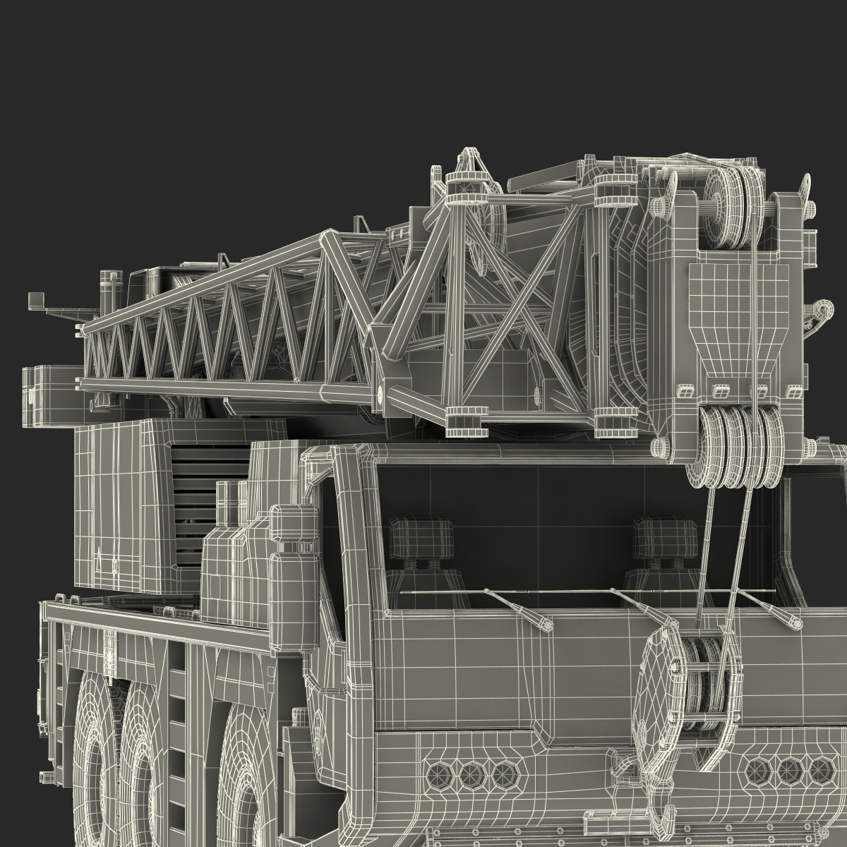 Compact Mobile Crane Liebherr 3D model