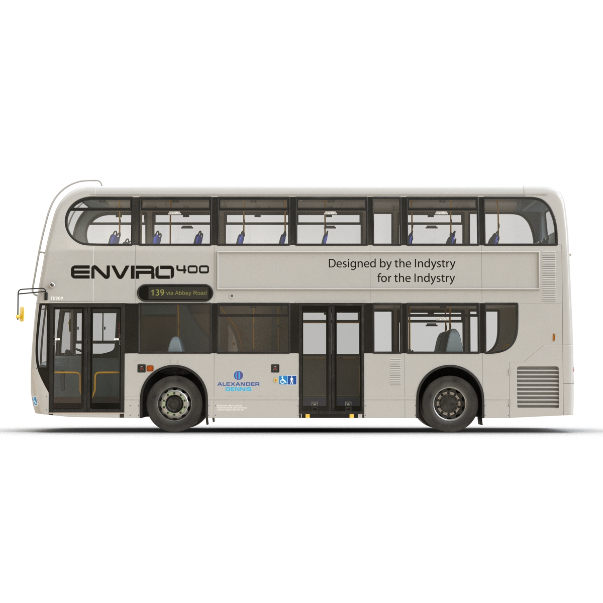 3D Alexander Dennis Bus Enviro400 Simple Interior