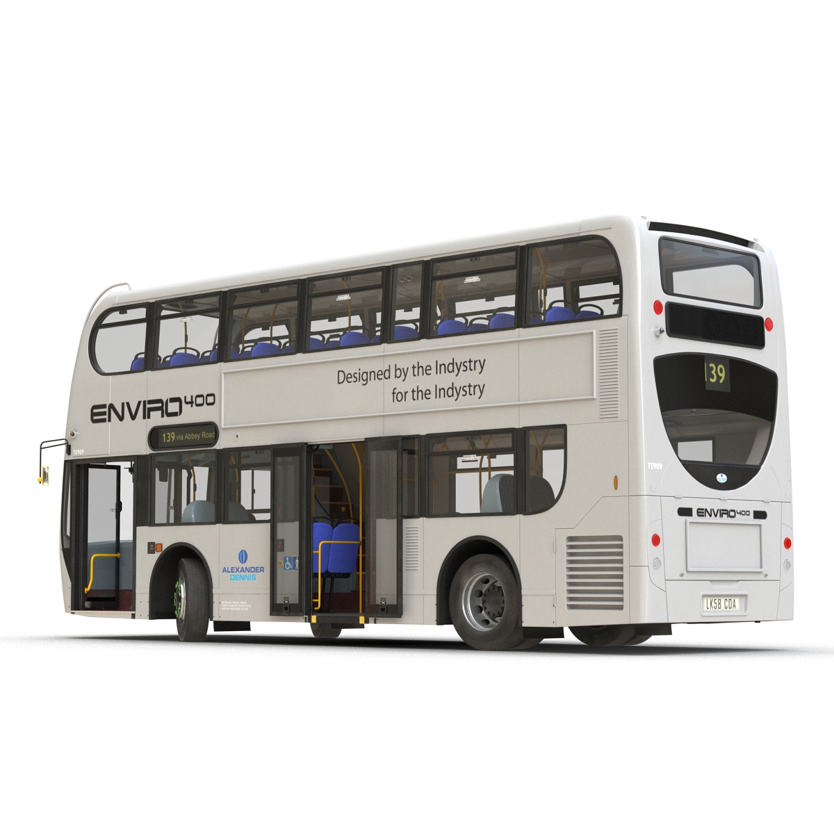 3D Alexander Dennis Bus Enviro400 Simple Interior