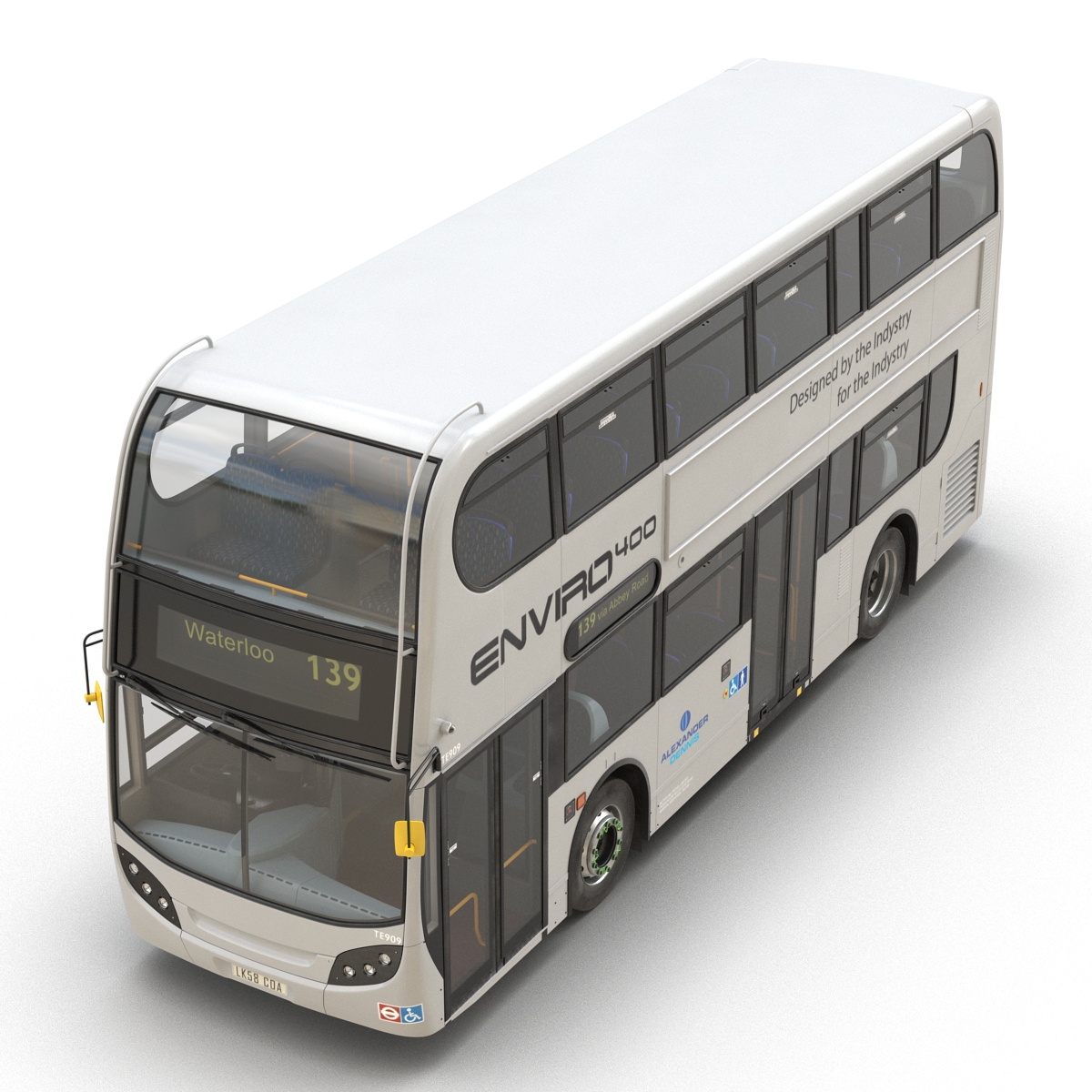 3D Alexander Dennis Bus Enviro400 Simple Interior