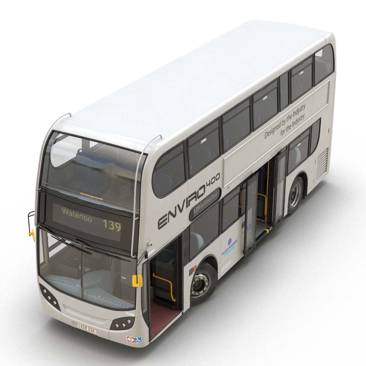 3D Alexander Dennis Bus Enviro400 Simple Interior