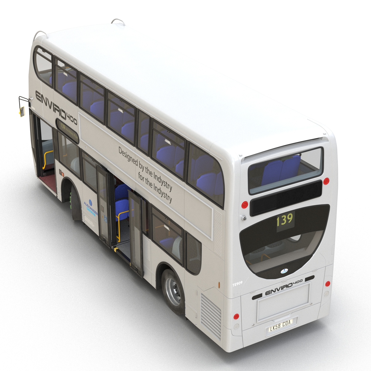 3D Alexander Dennis Bus Enviro400 Simple Interior