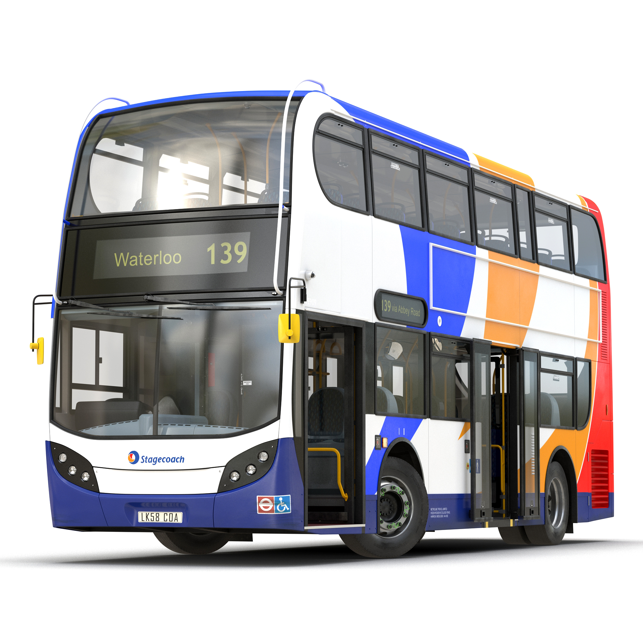 3D model Bus Enviro400 Rigged