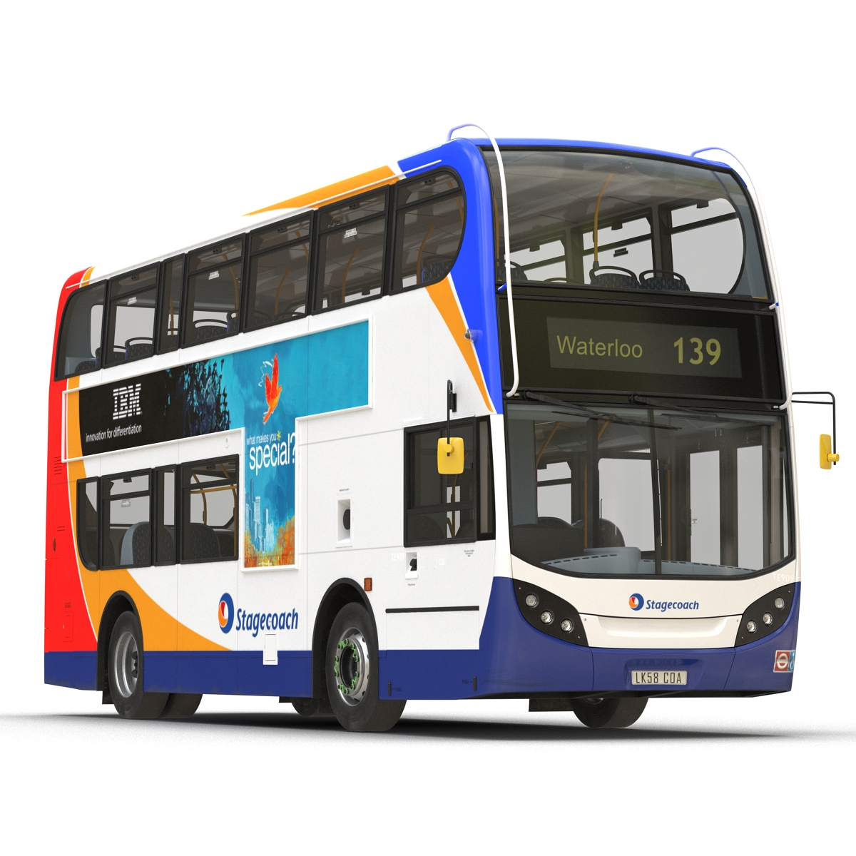 3D model Bus Enviro400 Rigged