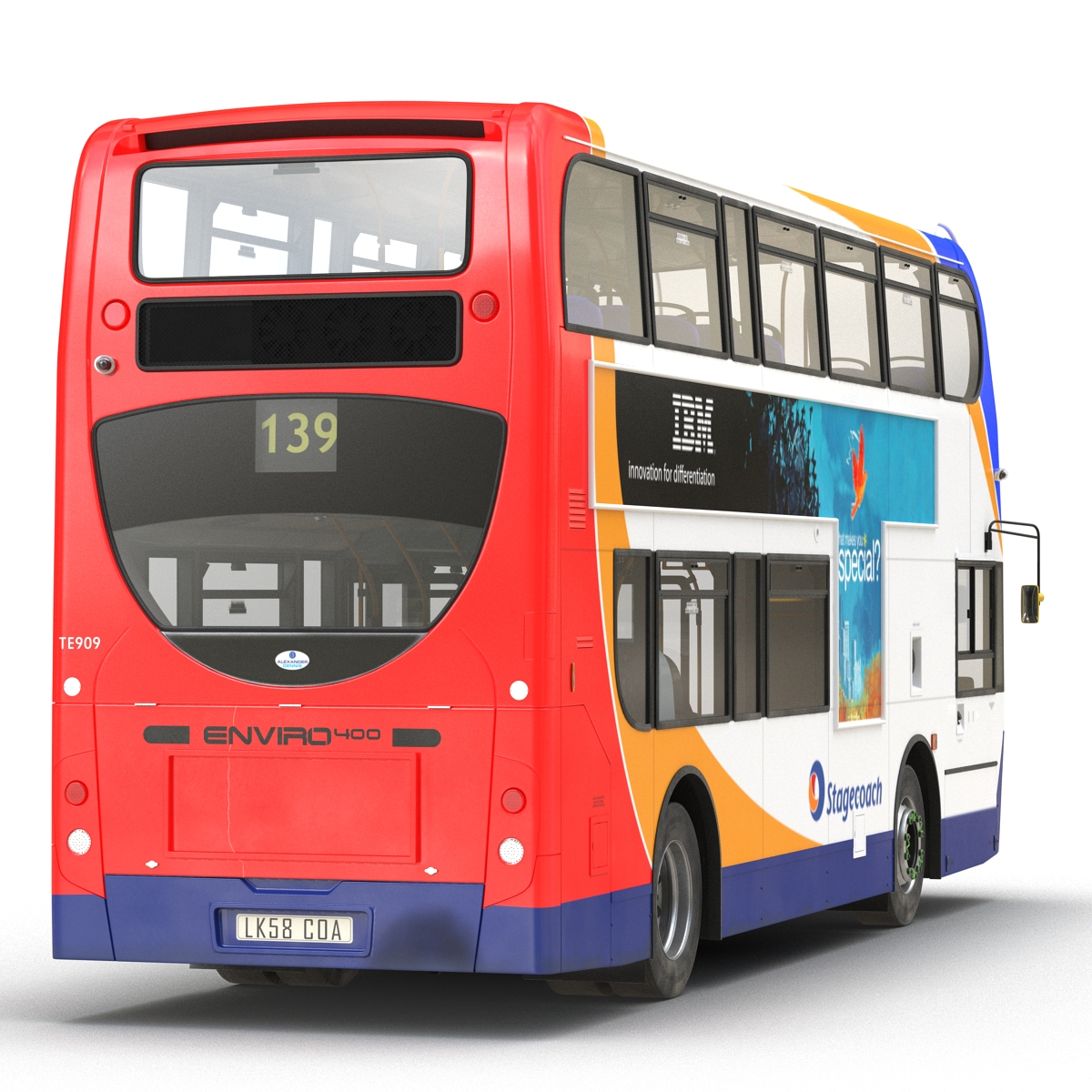 3D model Bus Enviro400 Rigged