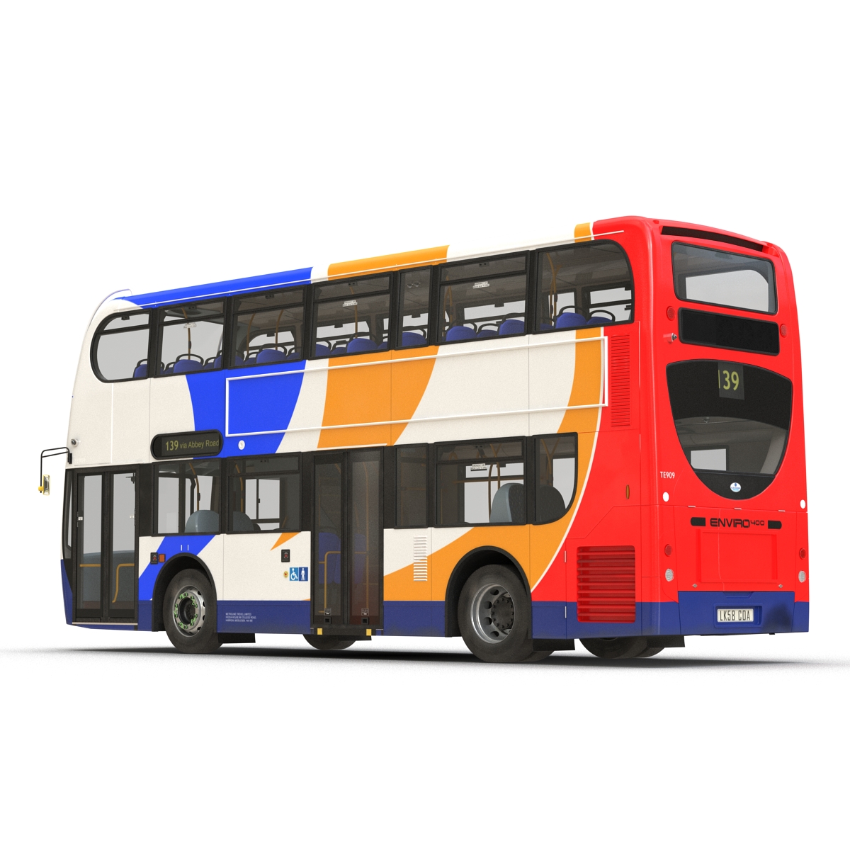 3D model Bus Enviro400 Rigged