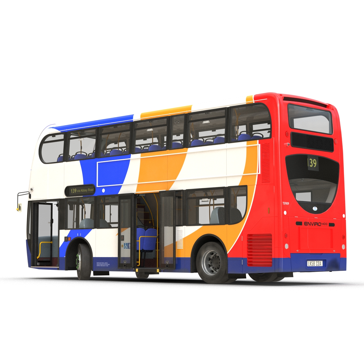 3D model Bus Enviro400 Rigged