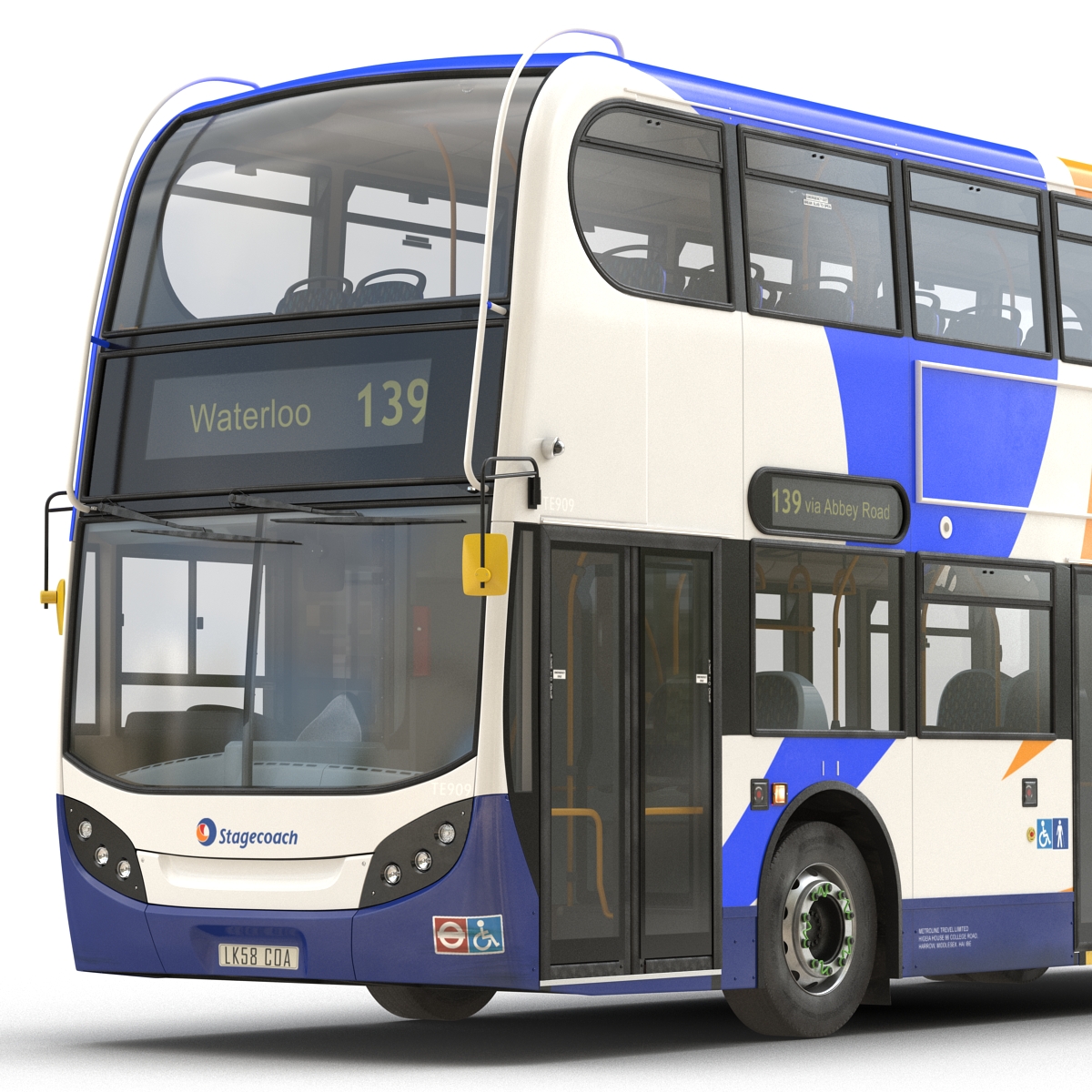 3D model Bus Enviro400 Rigged