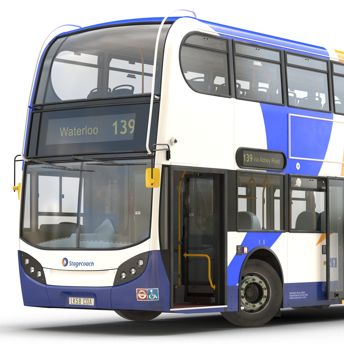 3D model Bus Enviro400 Rigged