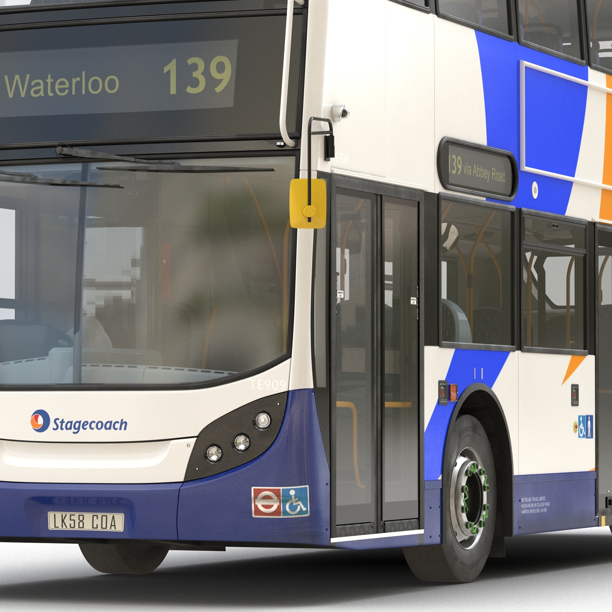 3D model Bus Enviro400 Rigged