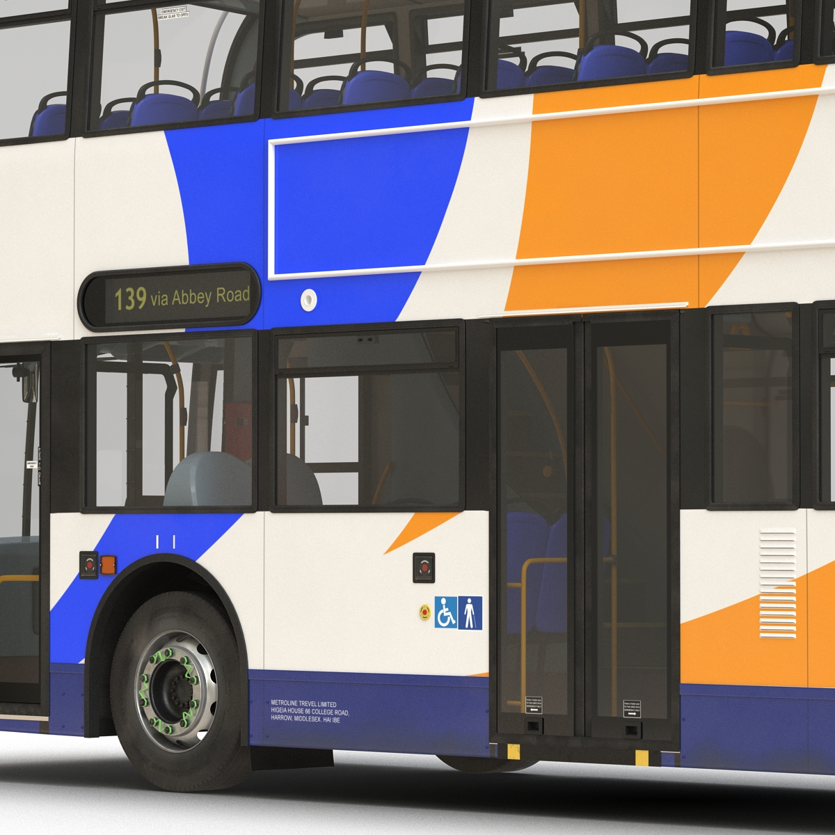 3D model Bus Enviro400 Rigged