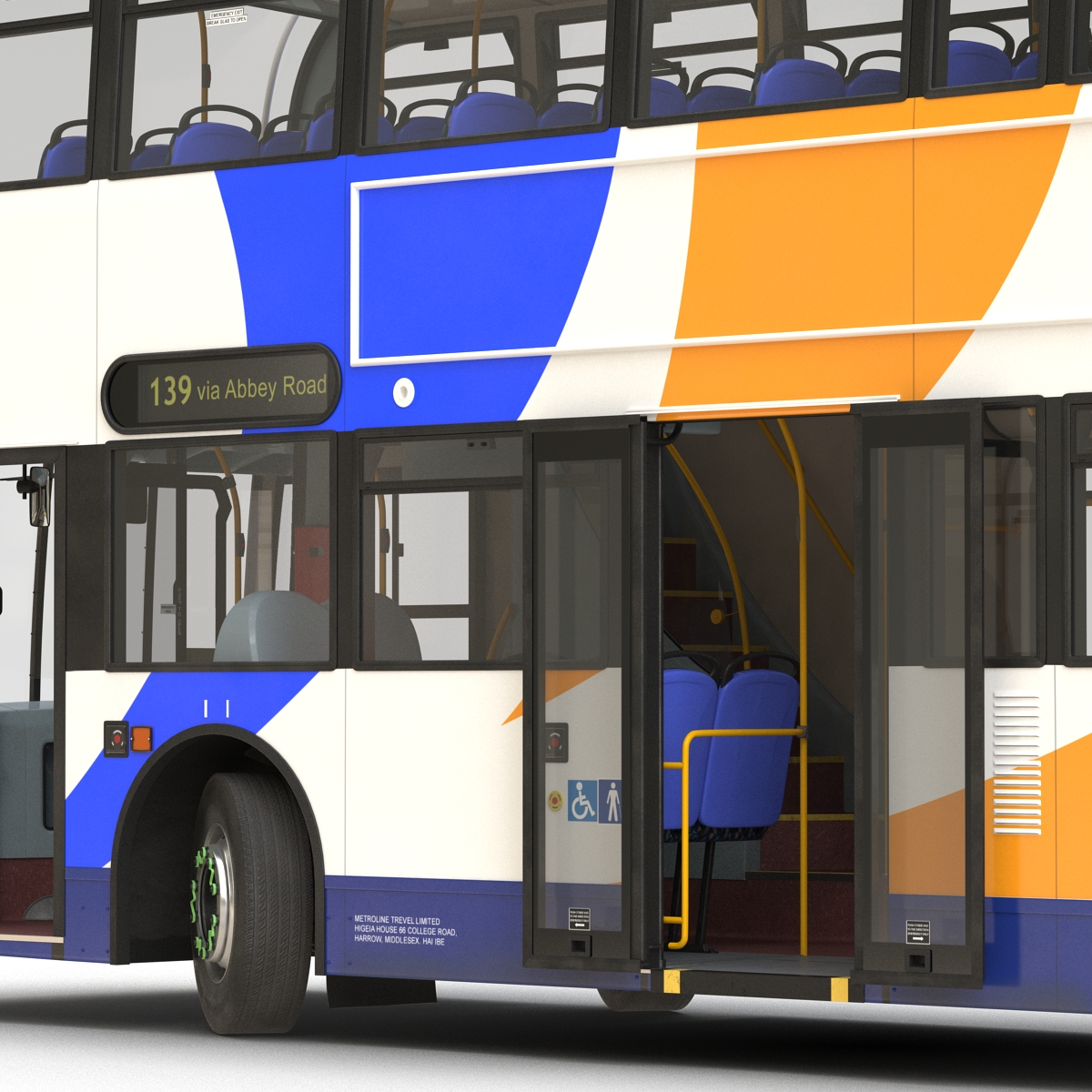 3D model Bus Enviro400 Rigged