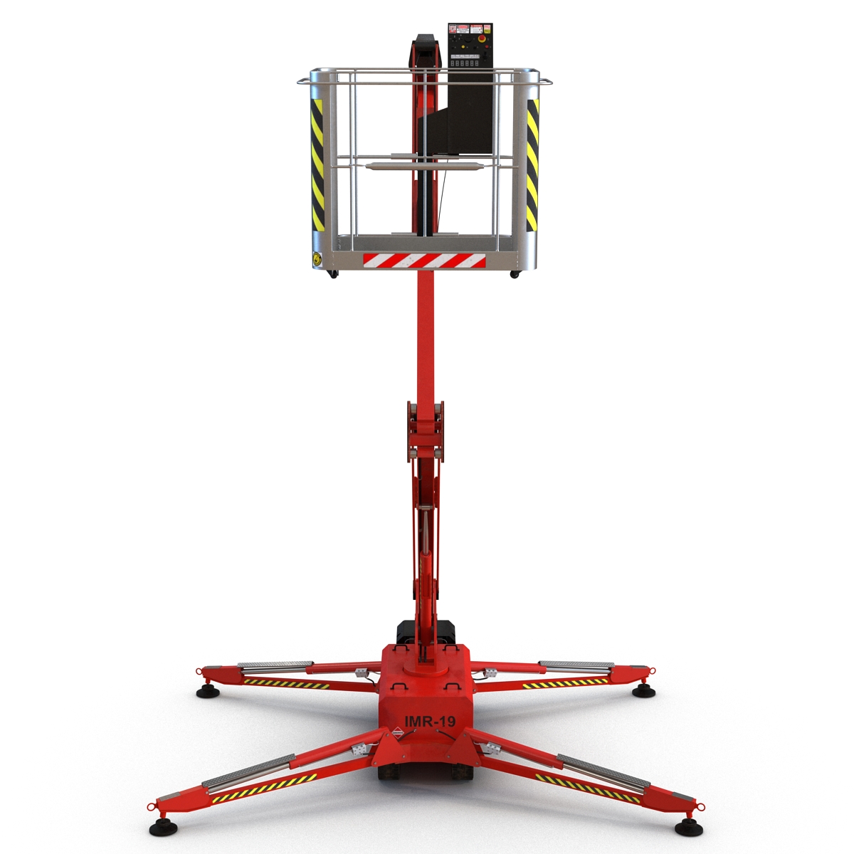 Telescopic Boom Lift Red 3D model