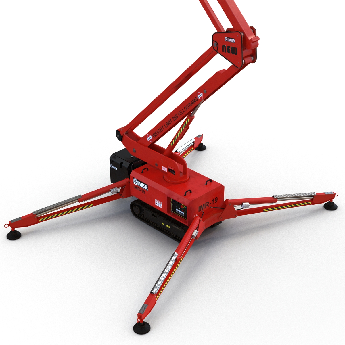 Telescopic Boom Lift Red 3D model