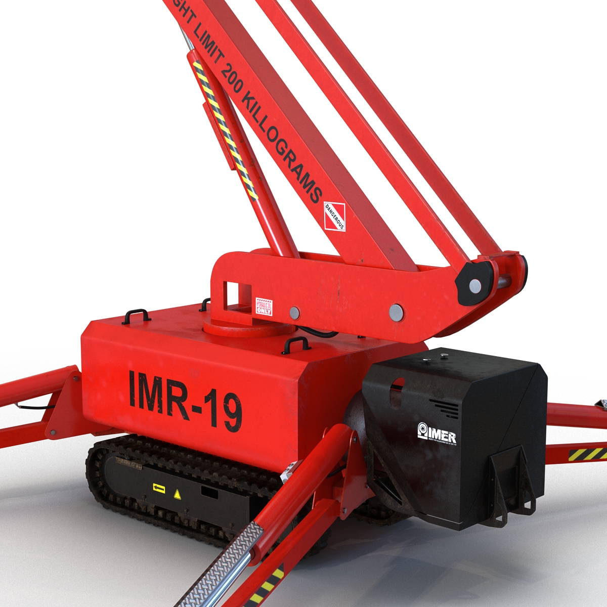 Telescopic Boom Lift Red 3D model