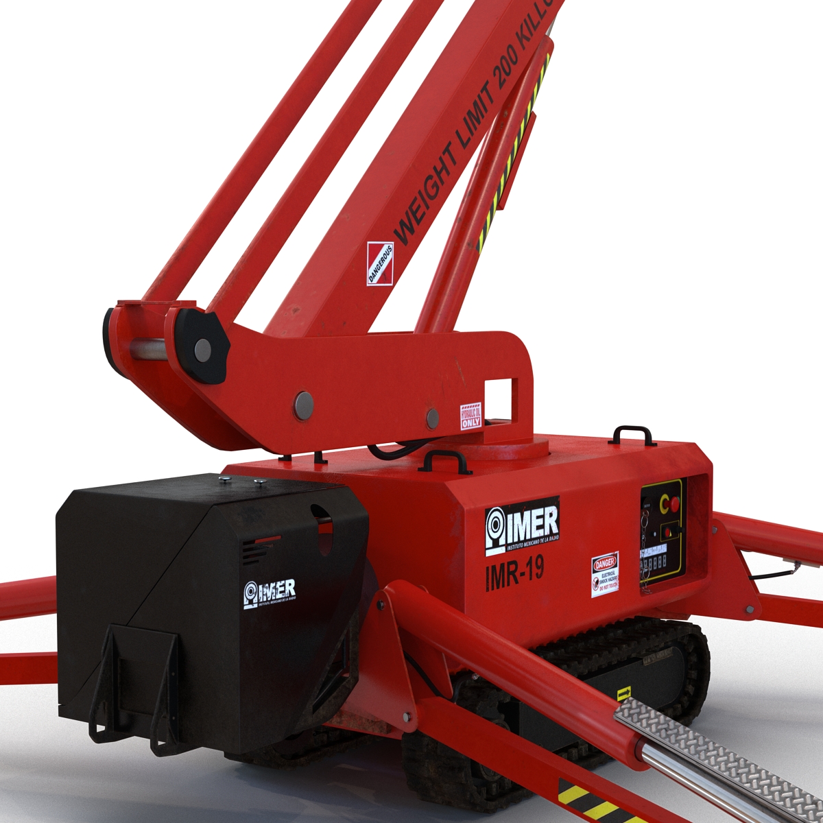 Telescopic Boom Lift Red 3D model