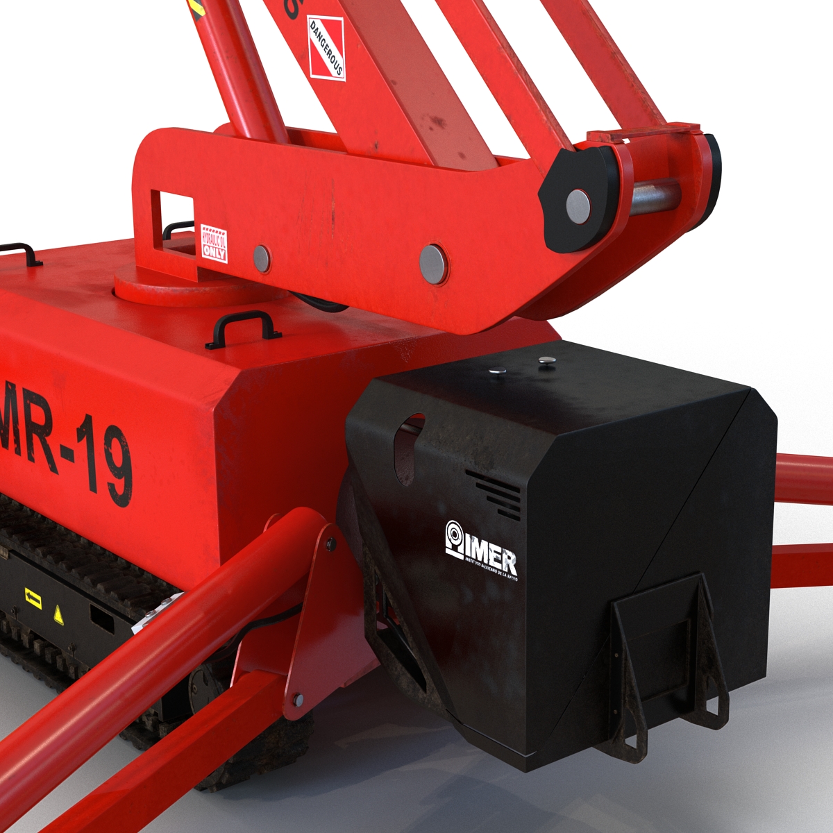 Telescopic Boom Lift Red 3D model