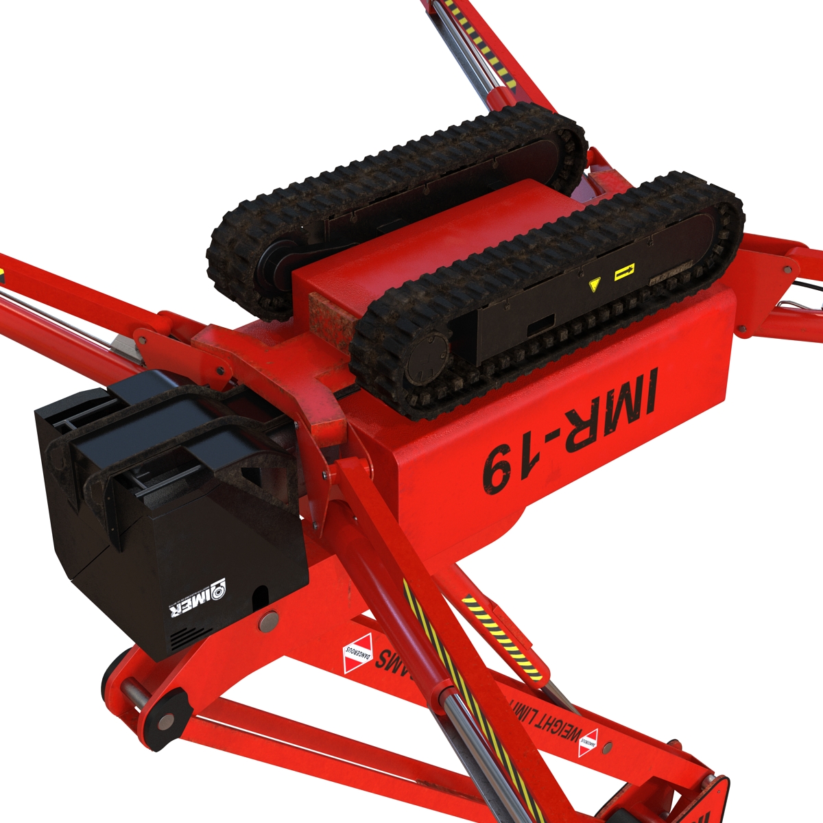 Telescopic Boom Lift Red 3D model