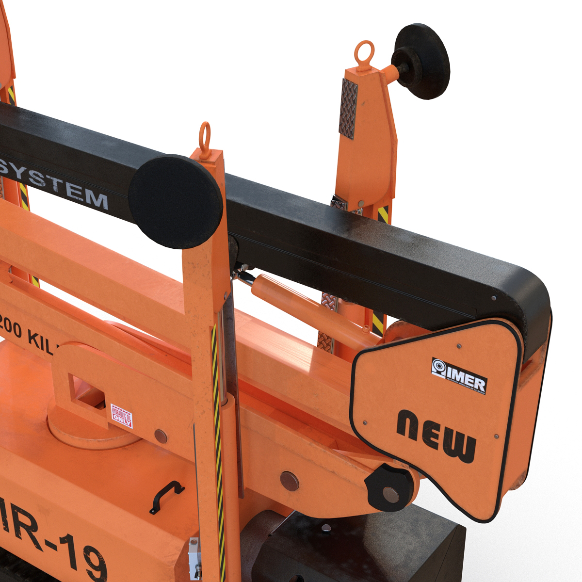 Telescopic Boom Lift Orange Rigged 3D model