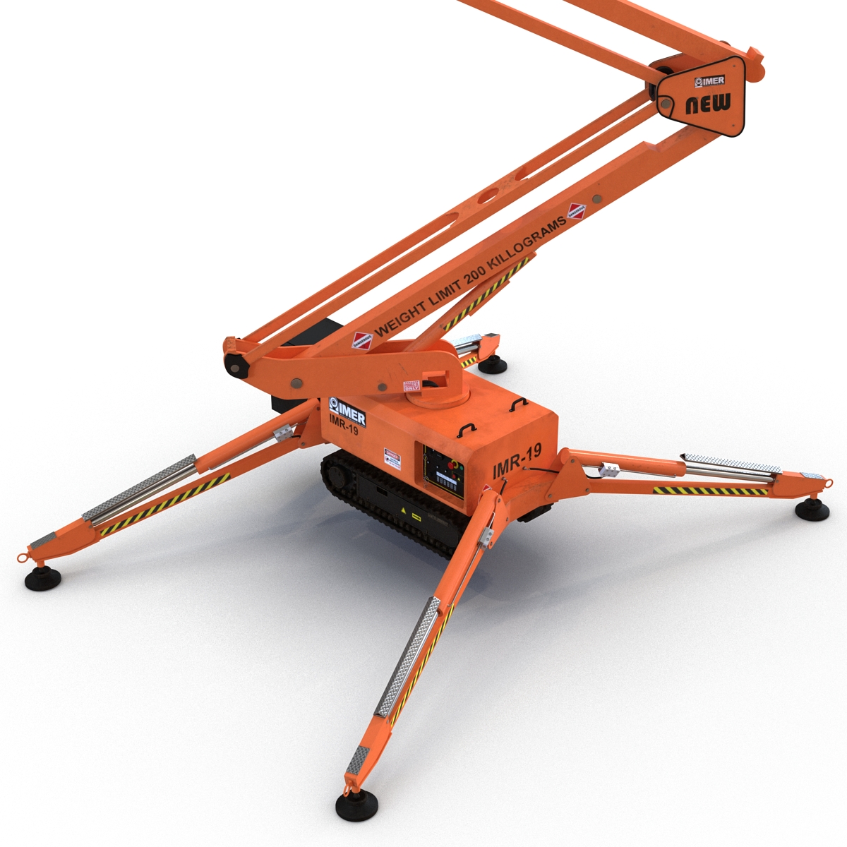 Telescopic Boom Lift Orange 3 3D model