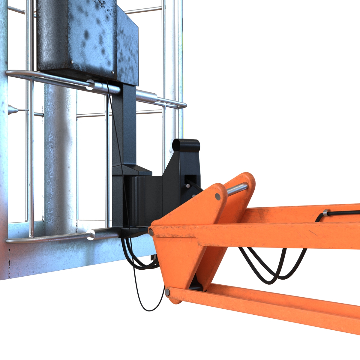 Telescopic Boom Lift Orange 3 3D model