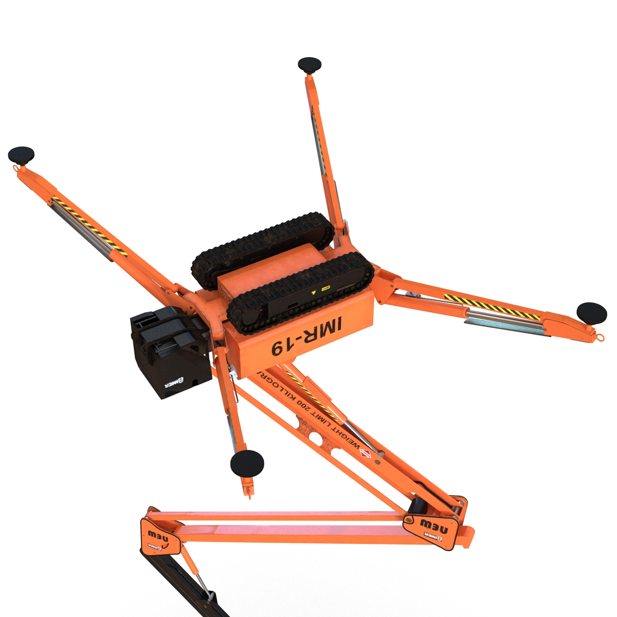 Telescopic Boom Lift Orange 3 3D model