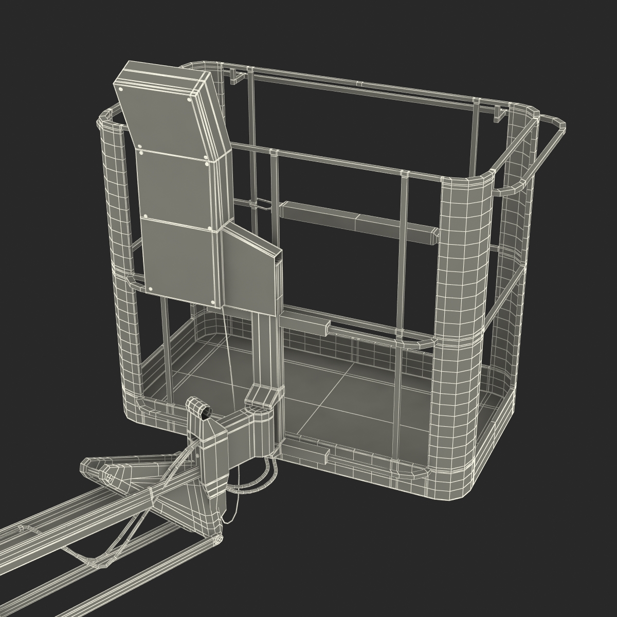 Telescopic Boom Lift Orange 3 3D model