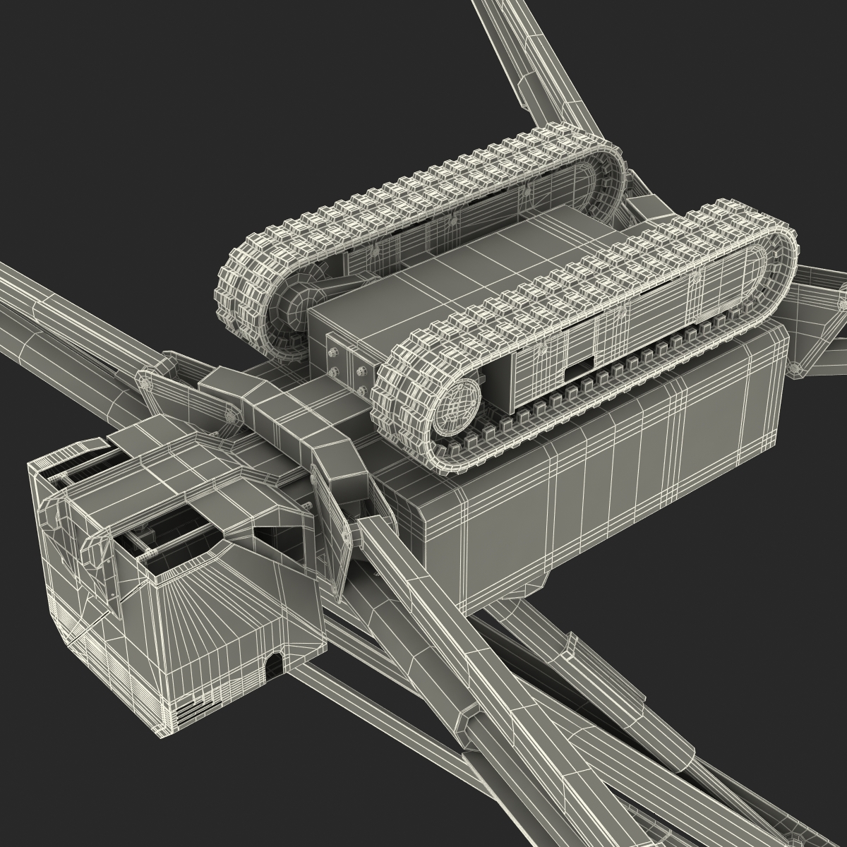 Telescopic Boom Lift Orange 3 3D model