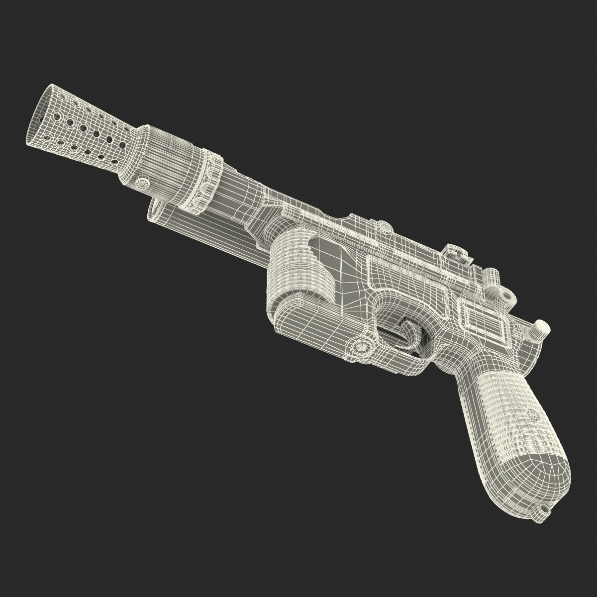 3D Star Wars Han Solo Blaster