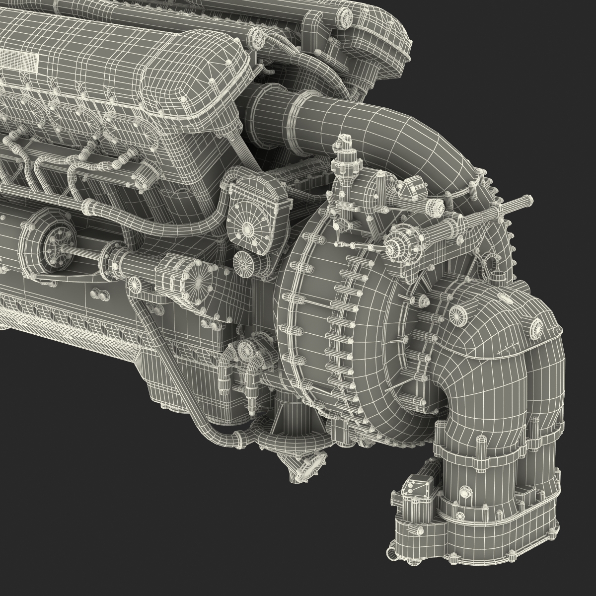 3D Piston Aero Engine model