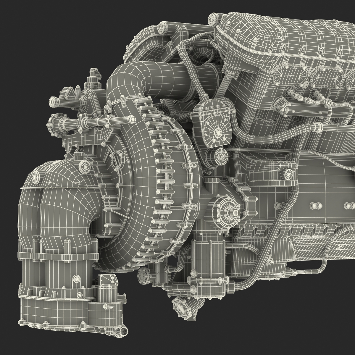 3D Piston Aero Engine model