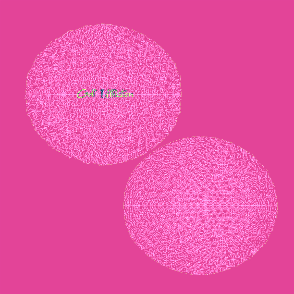 Golf Ball and Tee Pink 3D