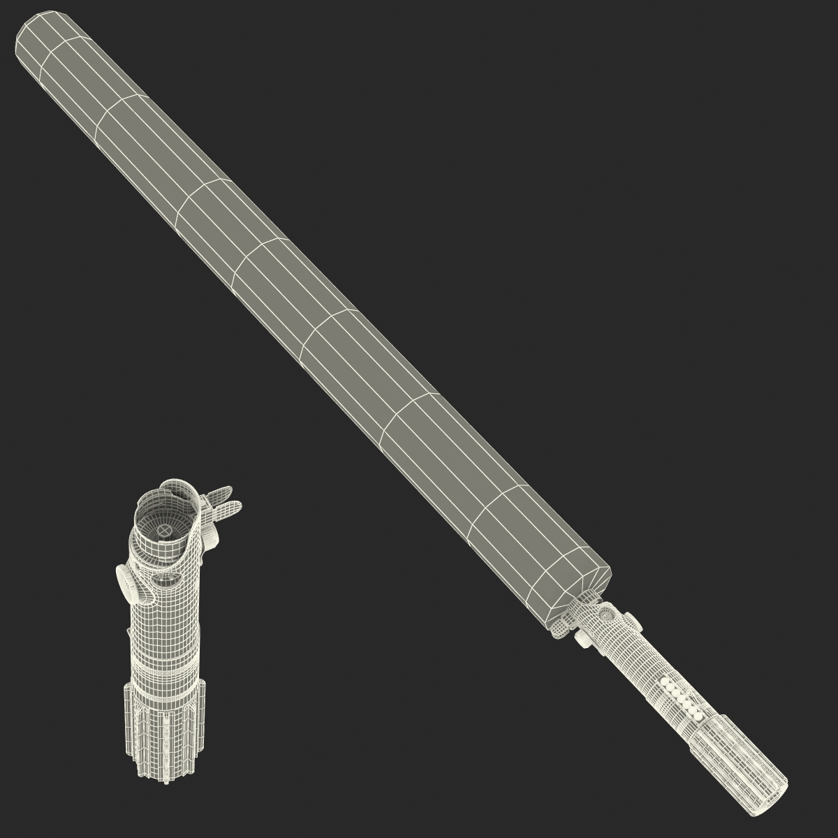 Luke Skywalker Lightsaber Set 3D model