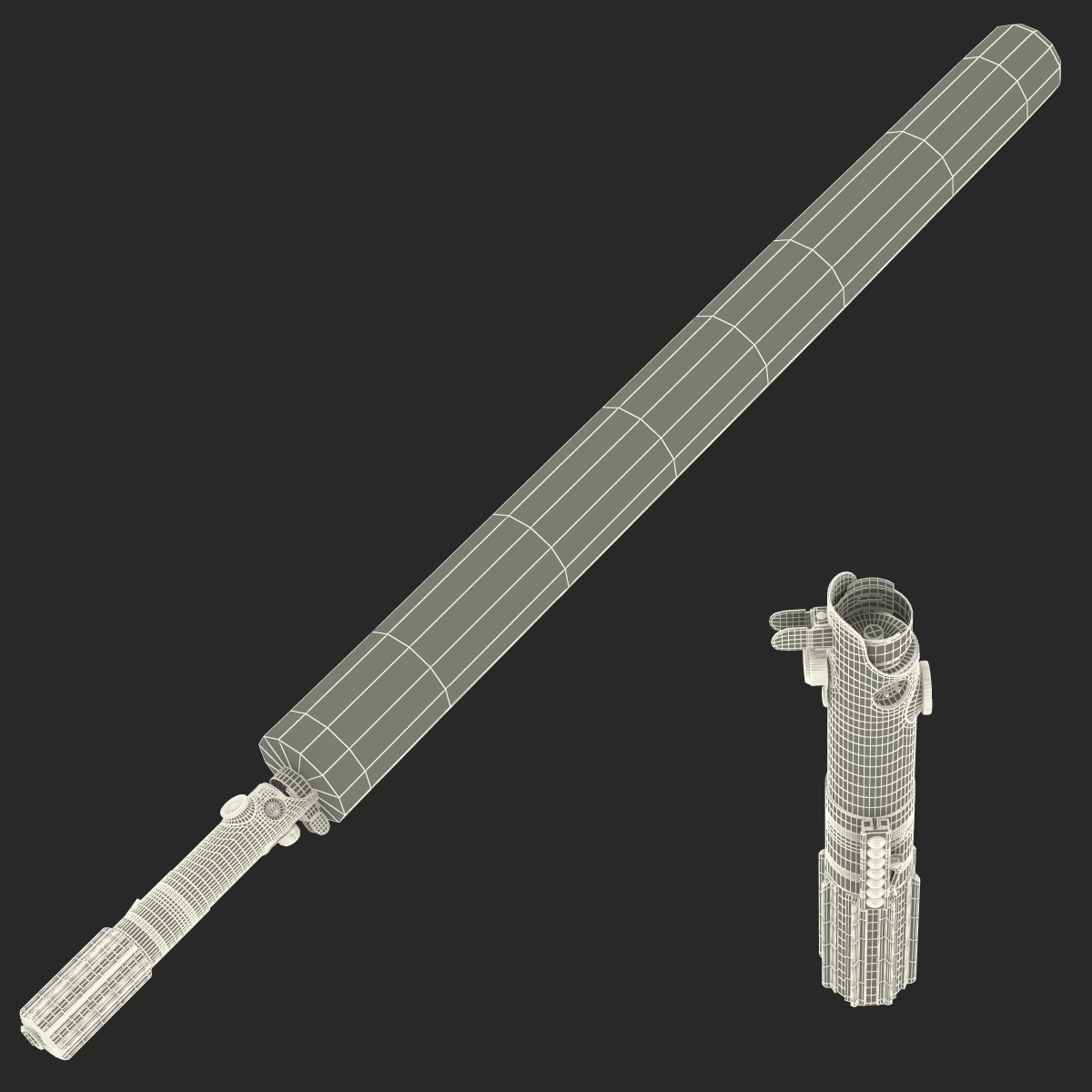 Luke Skywalker Lightsaber Set 3D model