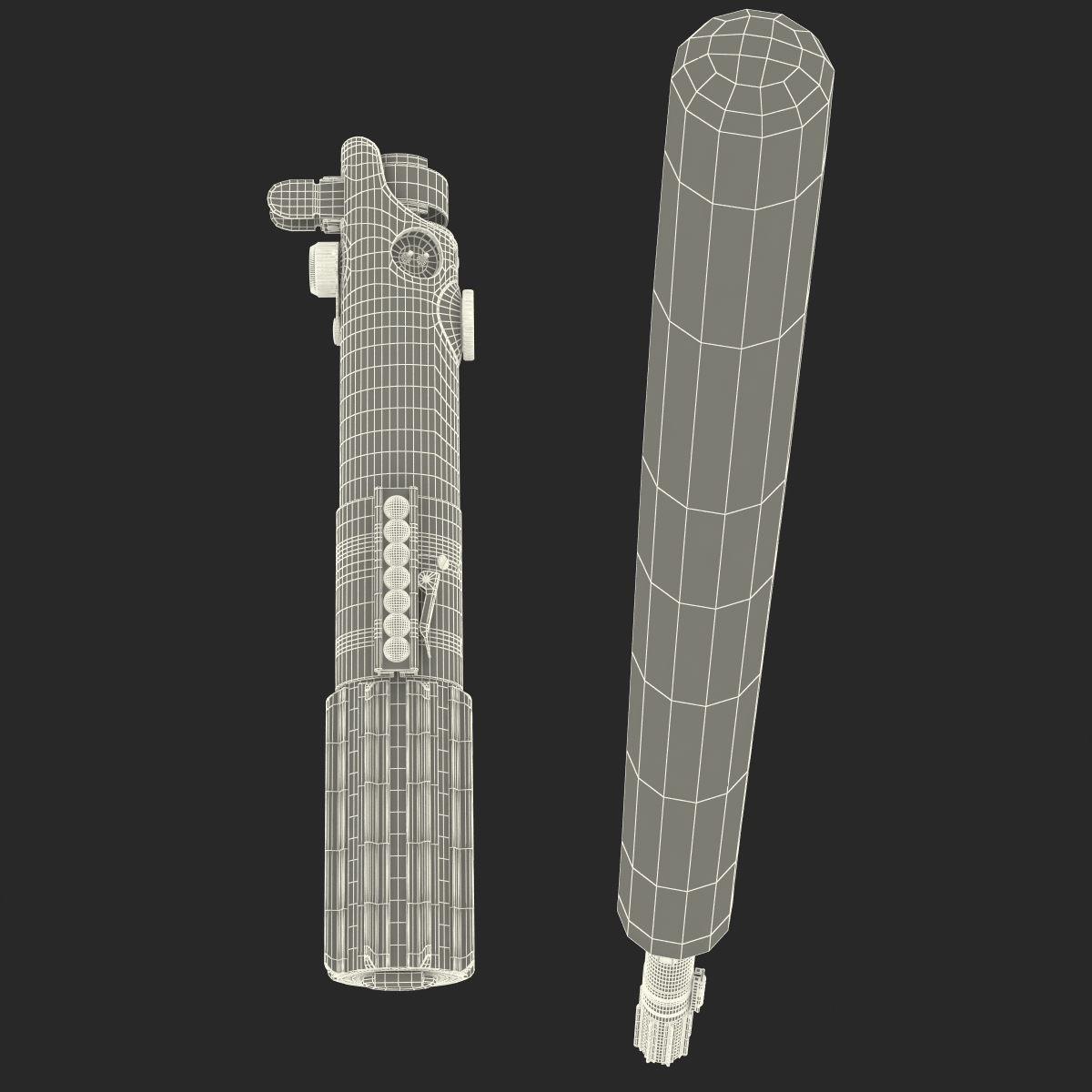 Luke Skywalker Lightsaber Set 3D model