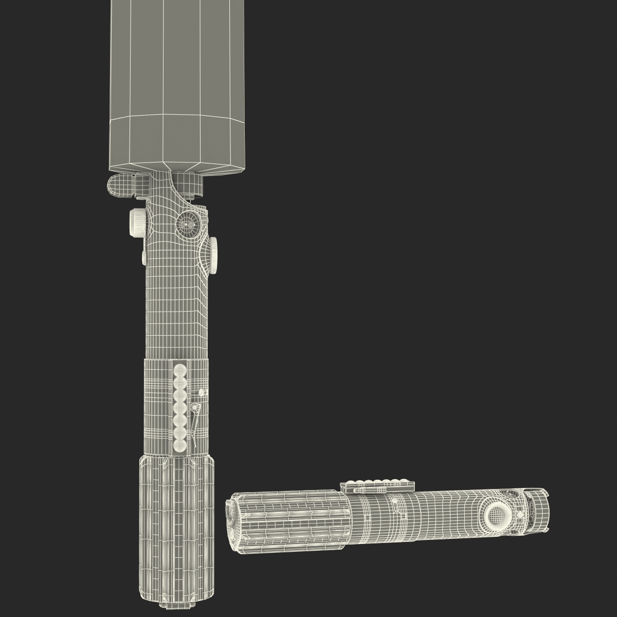 Luke Skywalker Lightsaber Set 3D model