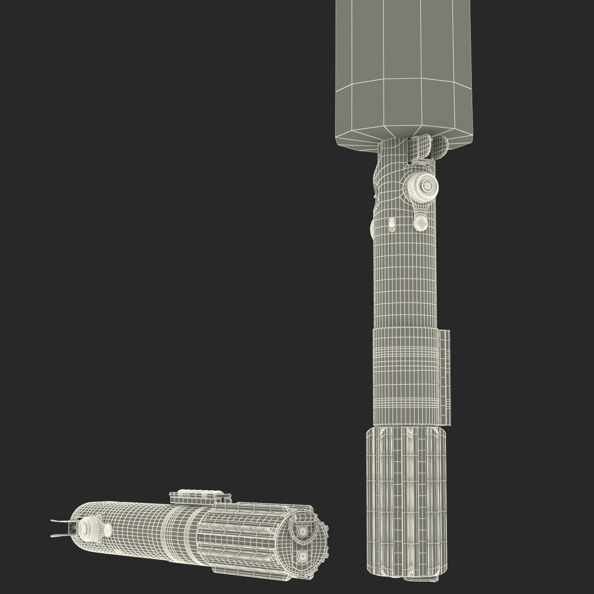 Luke Skywalker Lightsaber Set 3D model