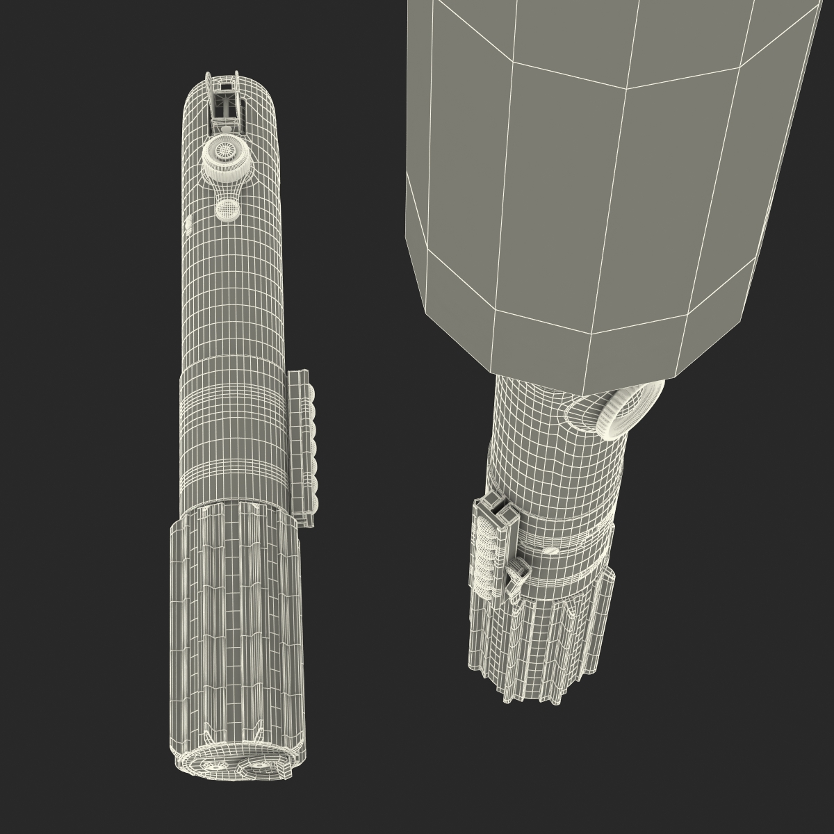 Luke Skywalker Lightsaber Set 3D model