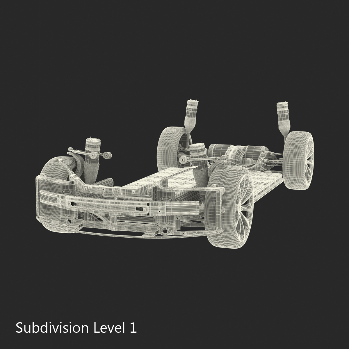 3D Tesla Model S Chassis