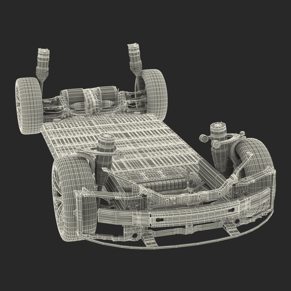 3D Tesla Model S Chassis